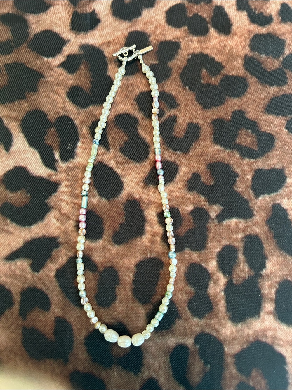 Handmade Pearl and Multicolor Bead Necklace – Women’s Fashion Jewelry